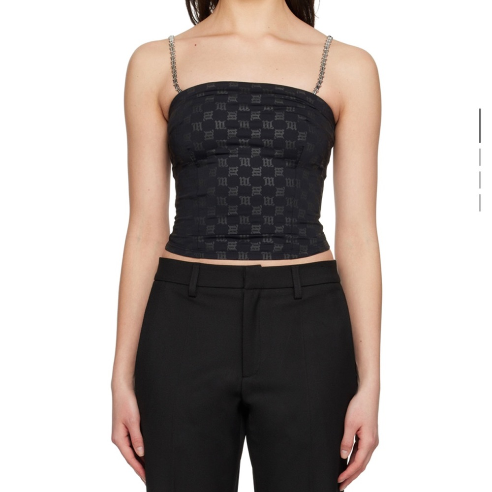 MISBHV Black Monogram Top
